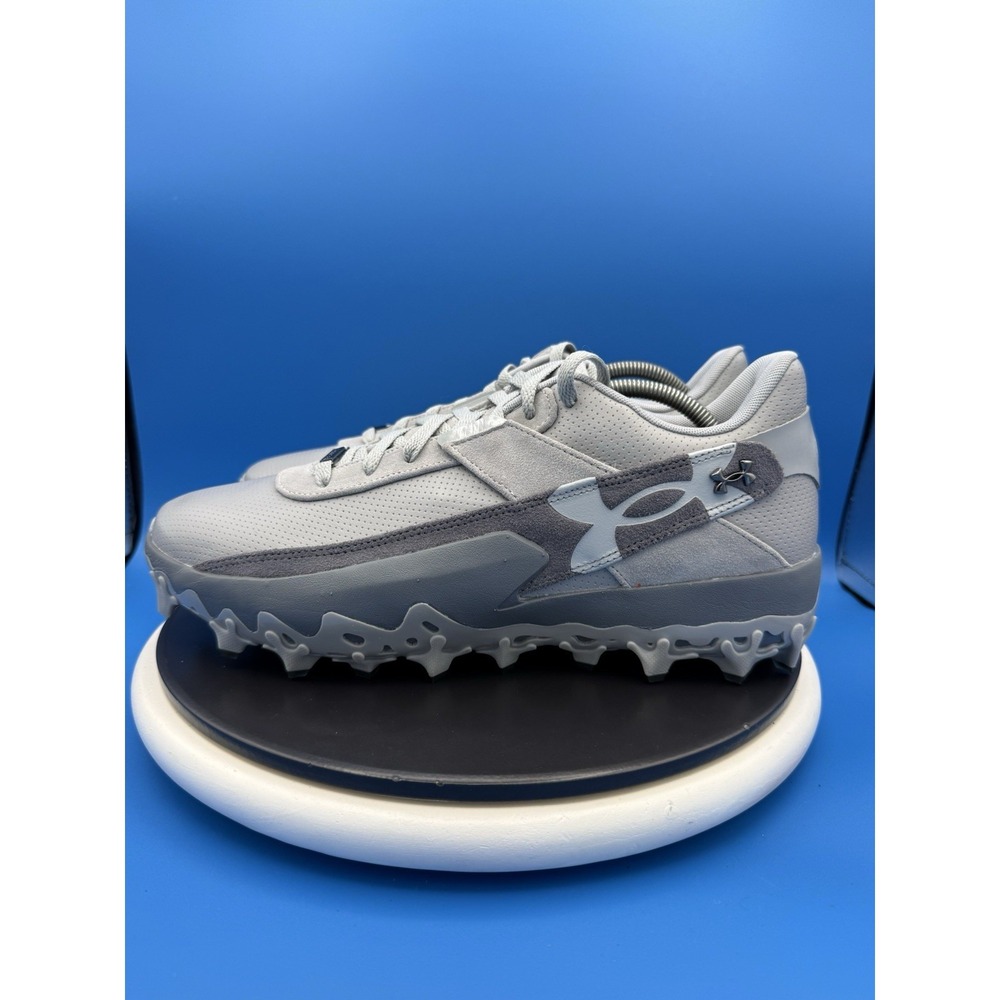 Under Armour UA Harper 10 TPU Men's Size 12 Gray Baseball Cleats 6010136-075 NEW